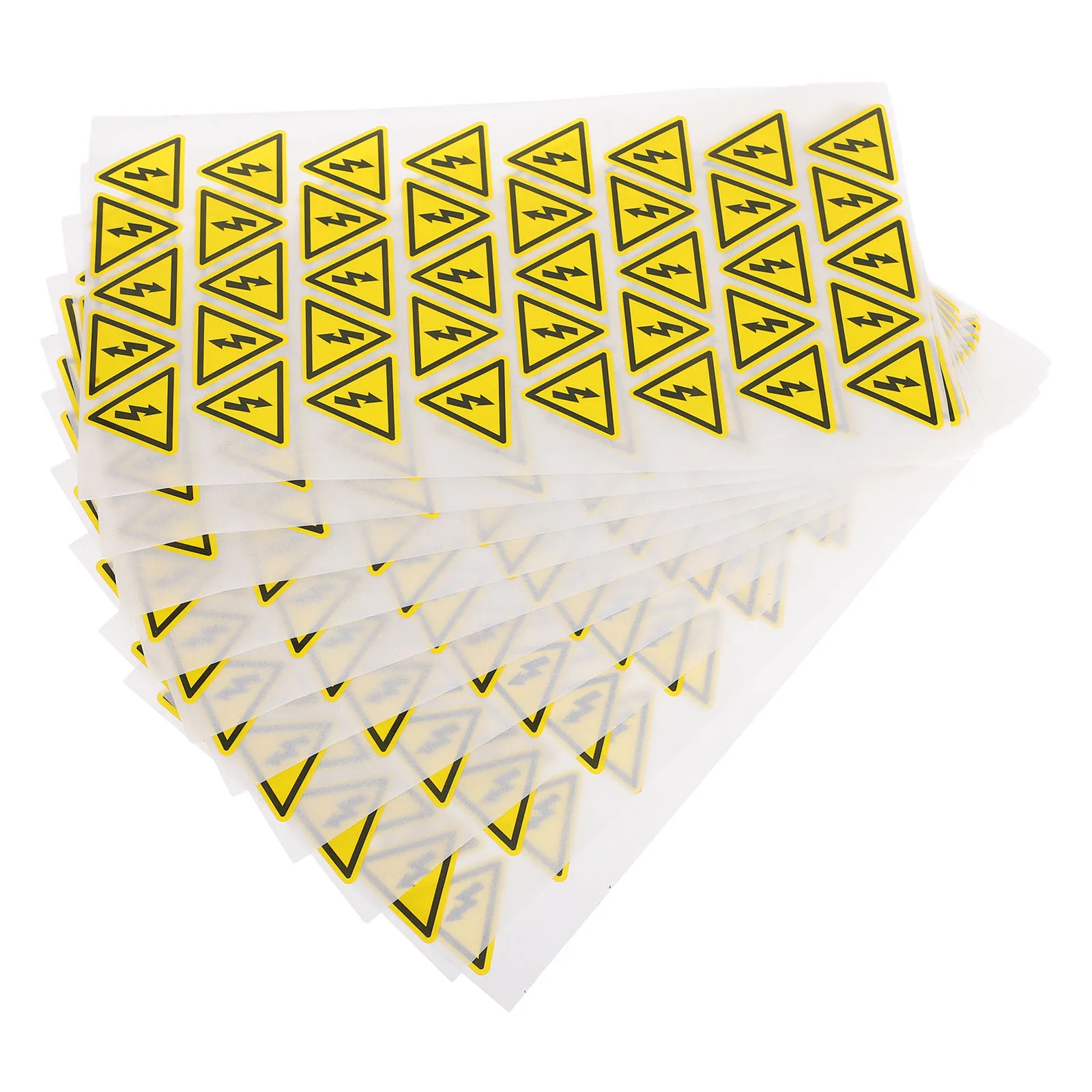 400 pezzi adesivi di avvertimento elettrico triangolo giallo etichette autoadesive per rischi per armadi di distribuzione dell'energia impermeabili all'aperto