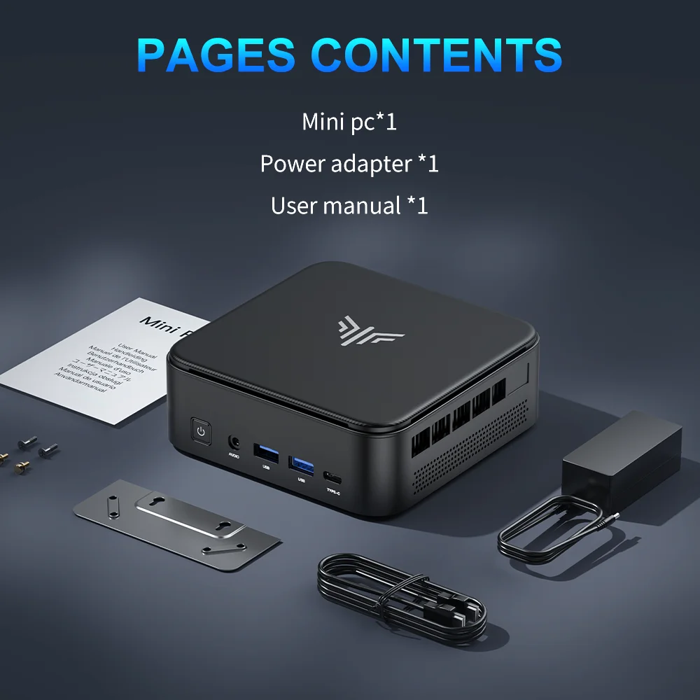 Mini PC ACEMAGIC E3B ΜD Ryzen 5 7430U 16 GB di RAM/512 GB SSD Mini Desktop Studio WiFi 6/BT 5.2/4 K Tripla Display/Supporto VESA