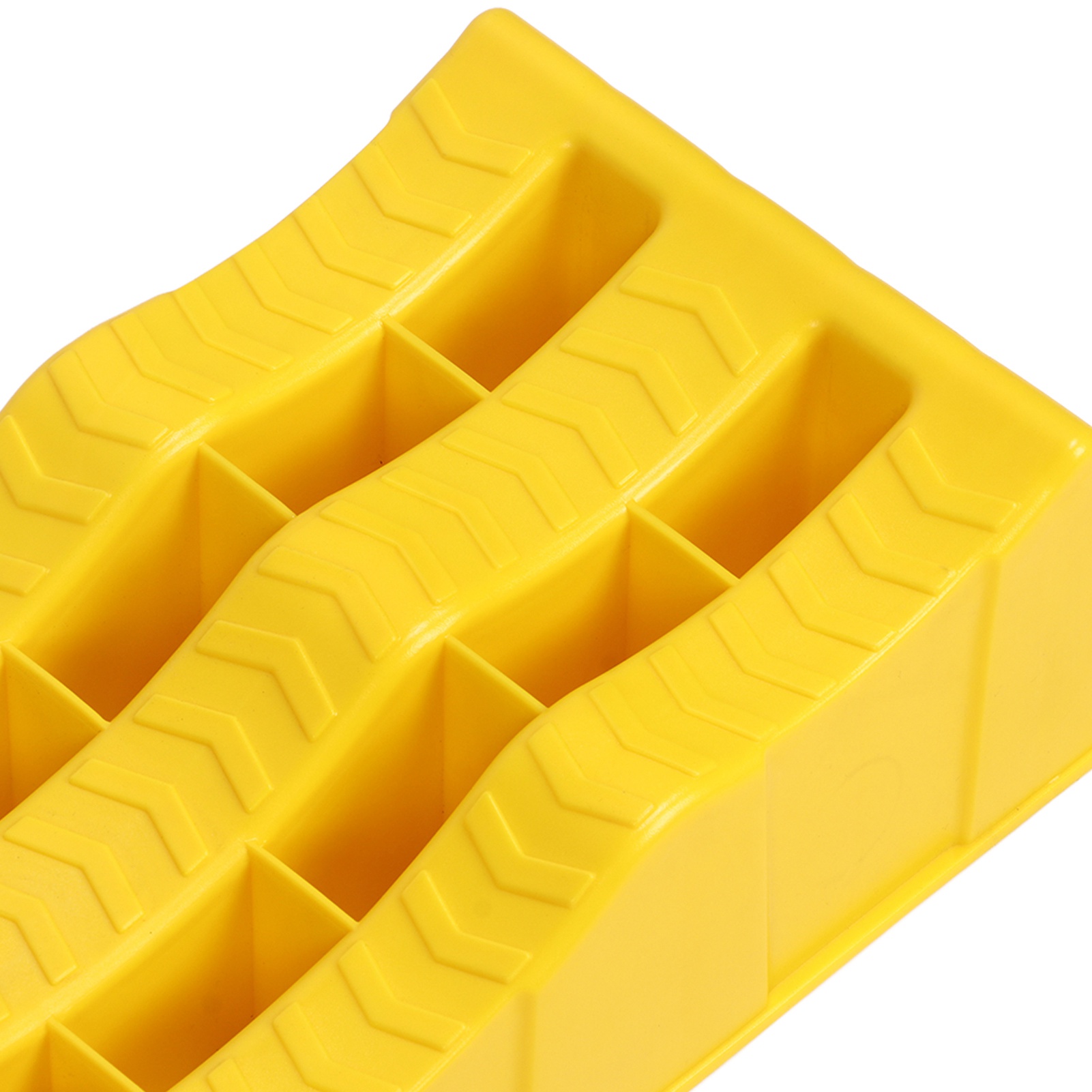 Rampas de nivelamento de RV pesados Almofada de rodas de 3 estágios Chock elevado para estabilizar solo desigual e estacionamento, 2pcs