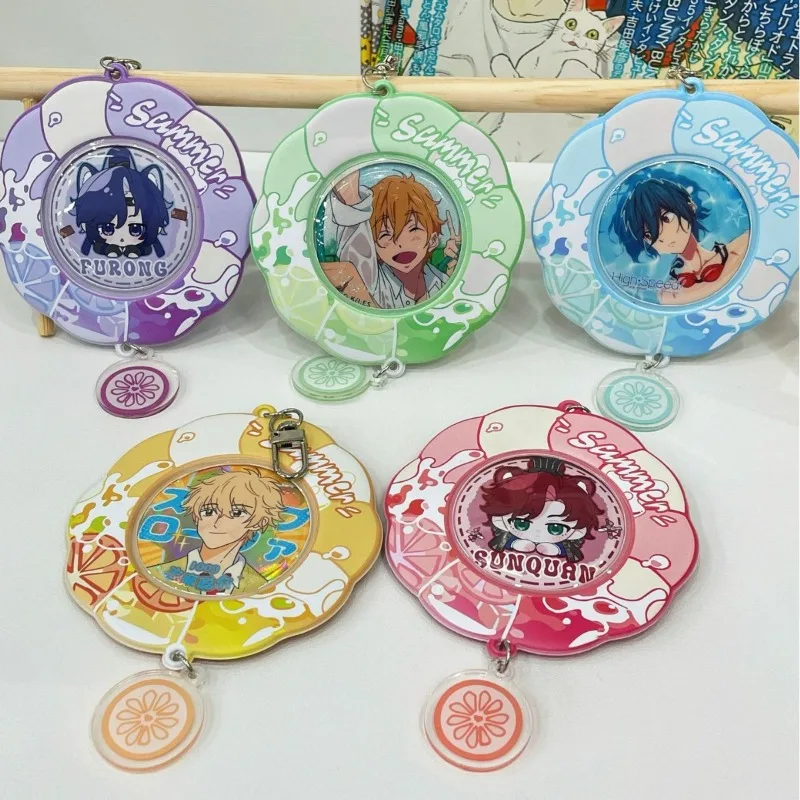 1 PC 5.8 Cm Cute Cartoon Badge Pin Holder Kawaii Anime Kitten Ear Badge Displaying Protector Portable Keychain Badge Cover Case