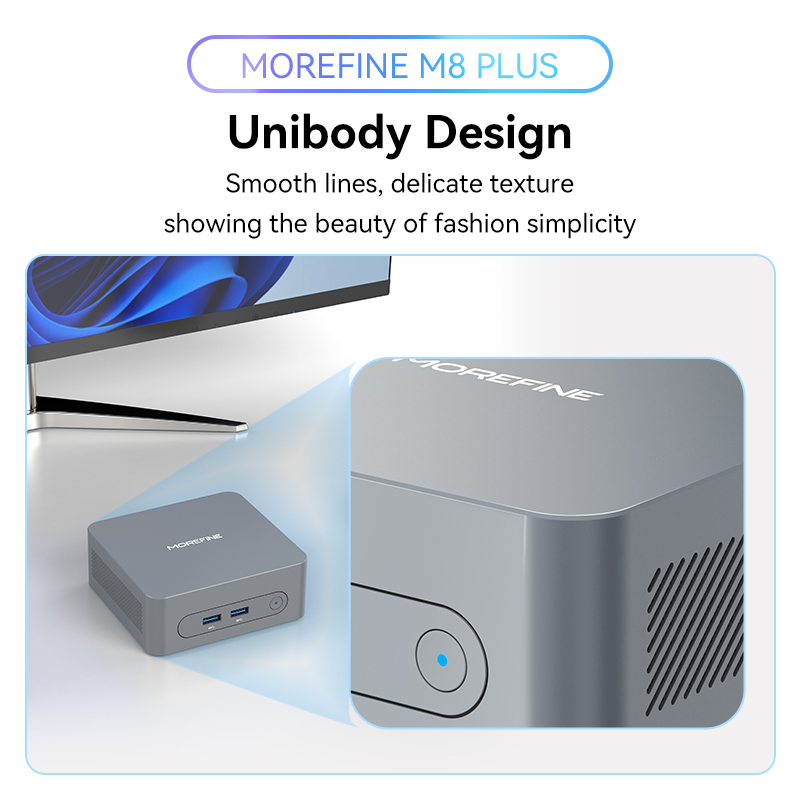 MOREFINE M8 N150 MINI PC WiFi 5 BT5.0 DDR4 32G 1TB NVME Windows11 Pro มินิคอมพิวเตอร์ Dual Channel SSD แบบพกพา PC แล็ปท็อปสําหรับเล่นเกม