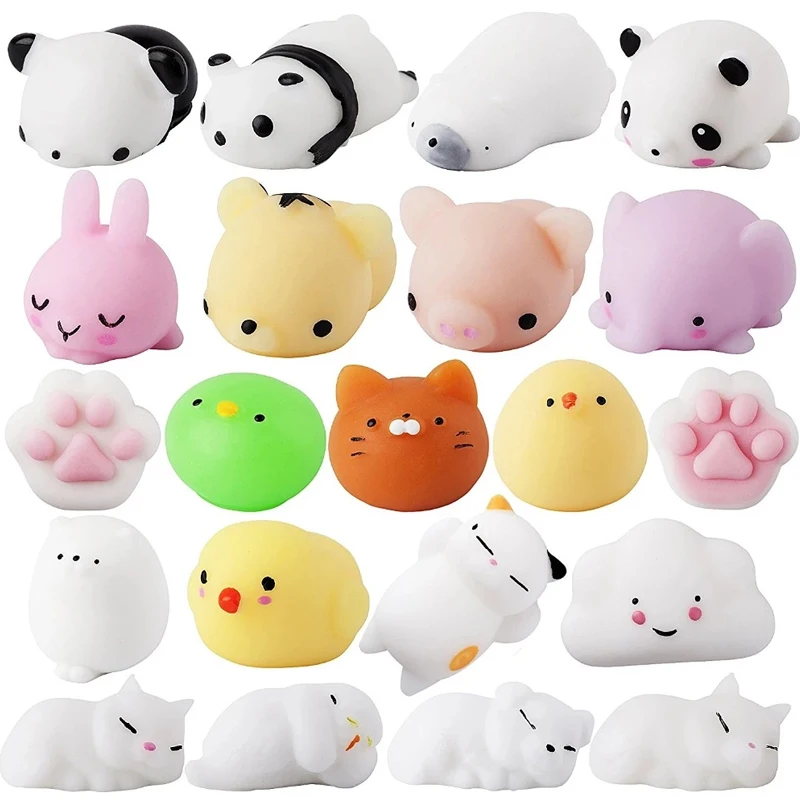 Mochi Squishy ของเล่นสัตว์น่ารัก Fidget บีบความเครียดของเล่นเด็กของขวัญตลกวันเกิด Party Favors ห้องเรียนรางวัล
