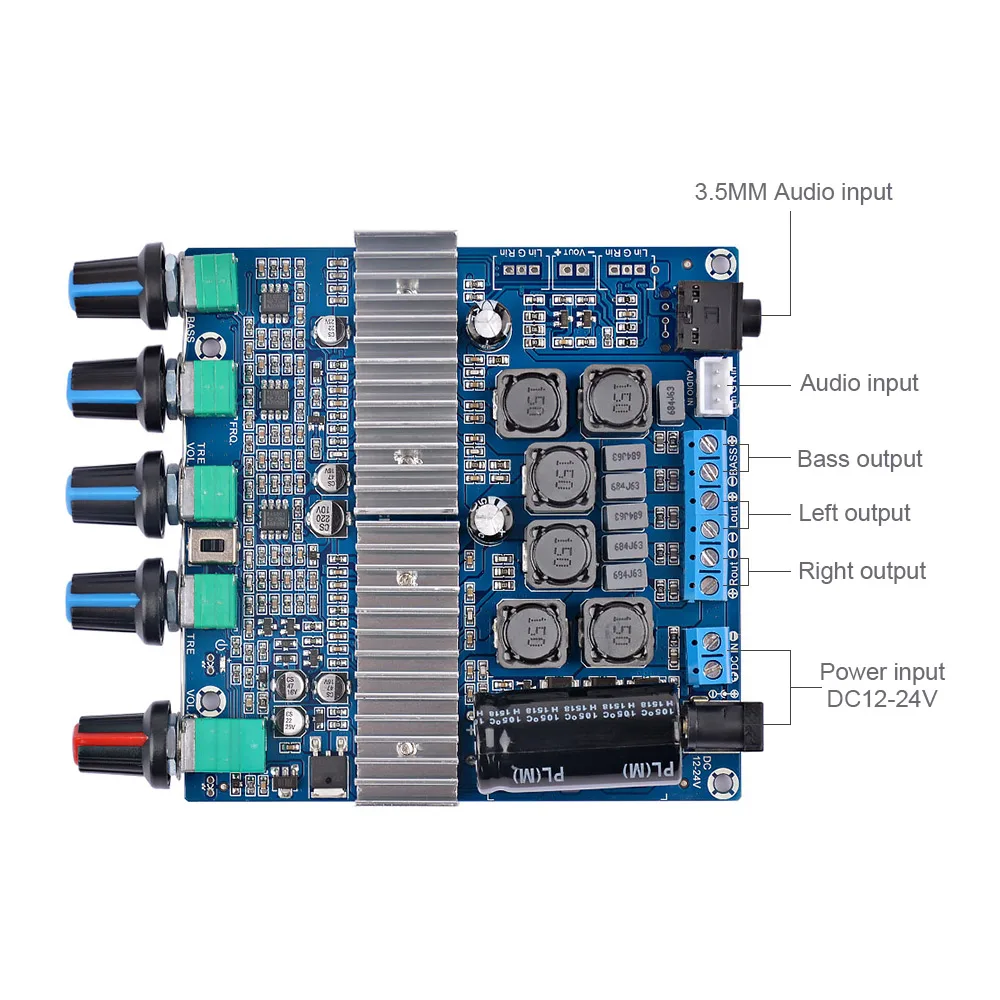 AIYIMA TPA3116 Subwoofer Amplifier Audio Board TPA3116D2 2.1 HiFi Amplificador USB DAC Bluetooth Power Amplifiers 2x50W+100W