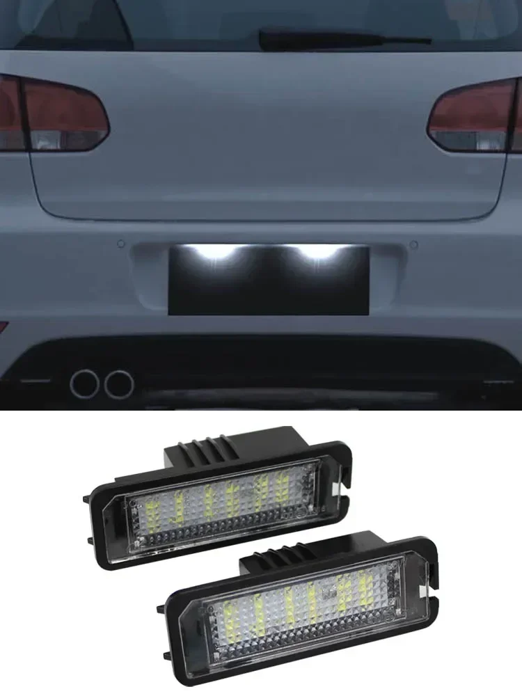 12v luzes da placa de licença do carro lâmpada led acessórios automóveis para vw golf 4 5 6 7 mk4 mk7 passat cc scirocco skoda assento leon ibiza