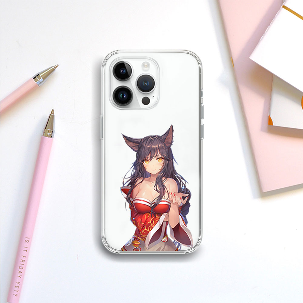 L-league of Legends Loli casing ponsel transparan, casing cangkang ponsel transparan untuk iPhone 12 11 14 13 15 16 Pro Max Plus