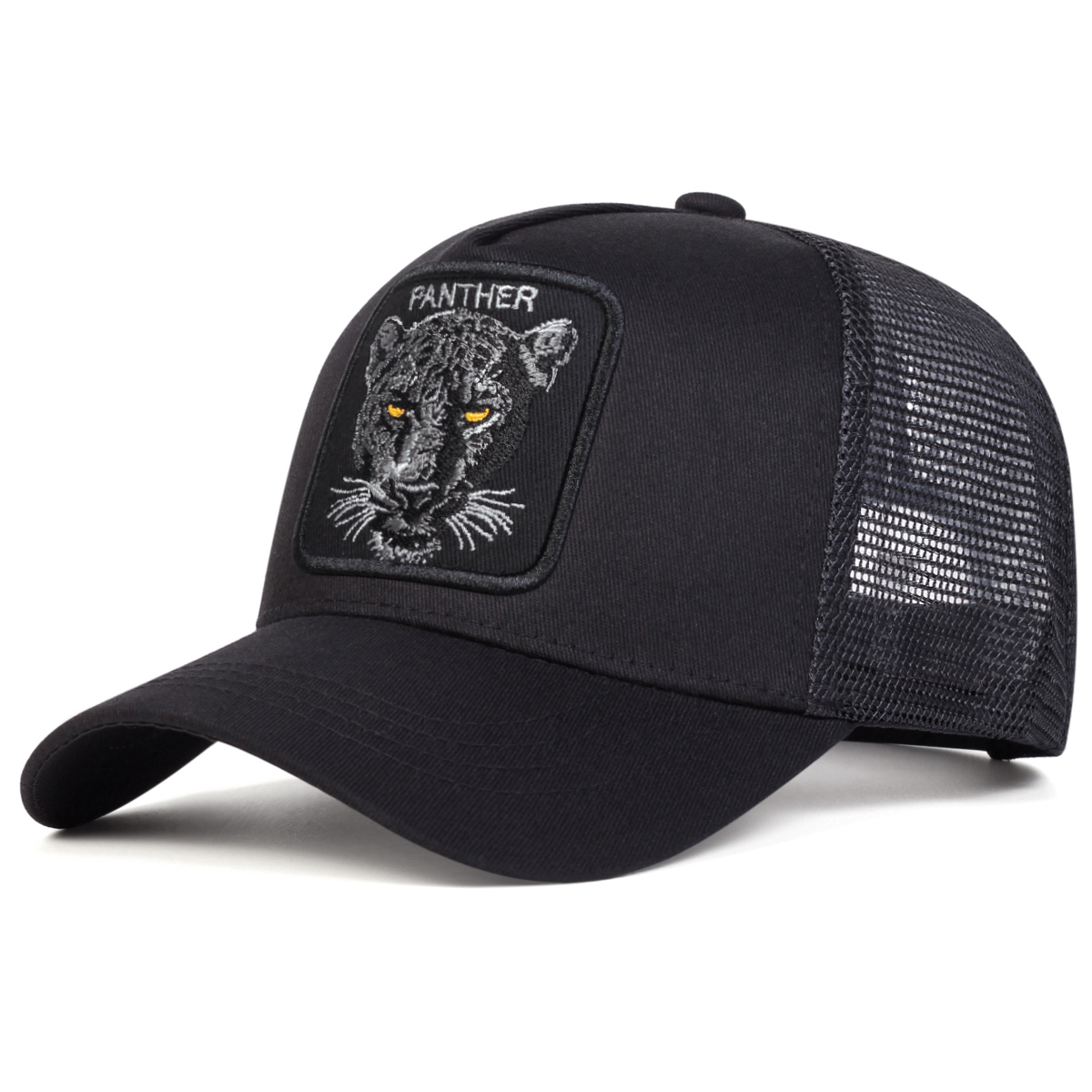 Unisex PANTHER Embroidery Baseball Net Caps Spring and Summer Outdoor Adjustable Casual Hats Sunscreen Hat