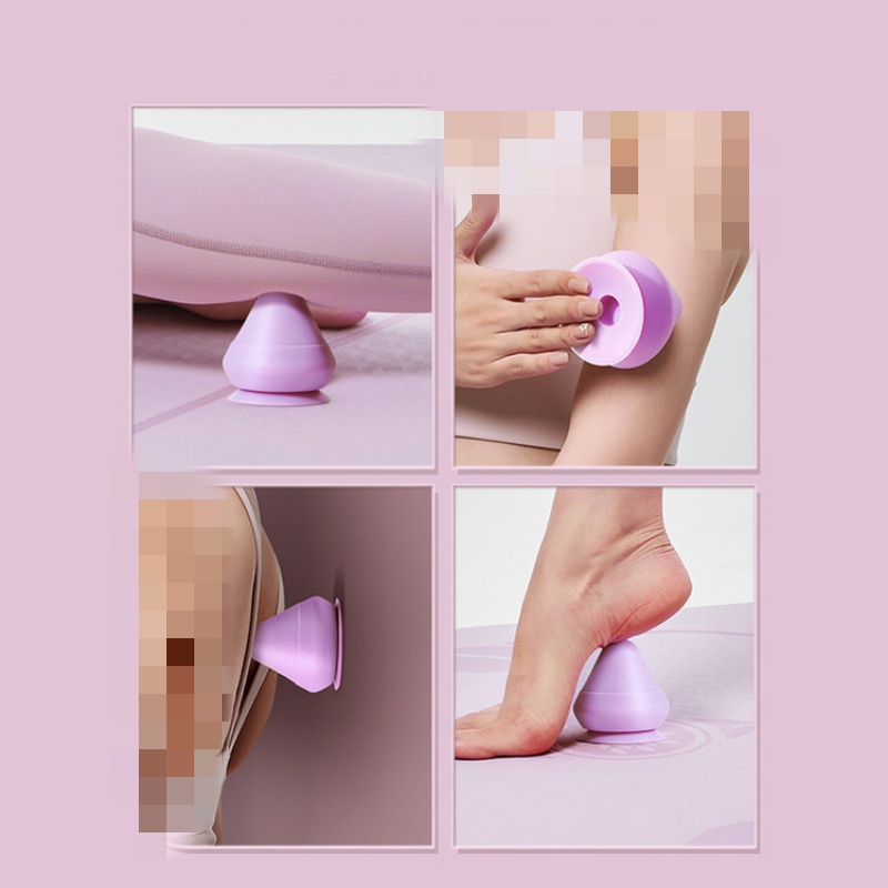 Silicone Fascia Ball Massage Cone, tipo de adsorção lombar, ombro e pescoço, pontos meridianos do corpo inteiro