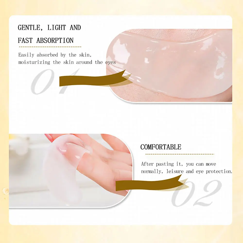 10pcs=5pair Black Collagen Eye Mask Crystal Eyelid Patch Anti Wrinkle Moisture Under Eye Dark Circle Remover Eye Pad Face Masks