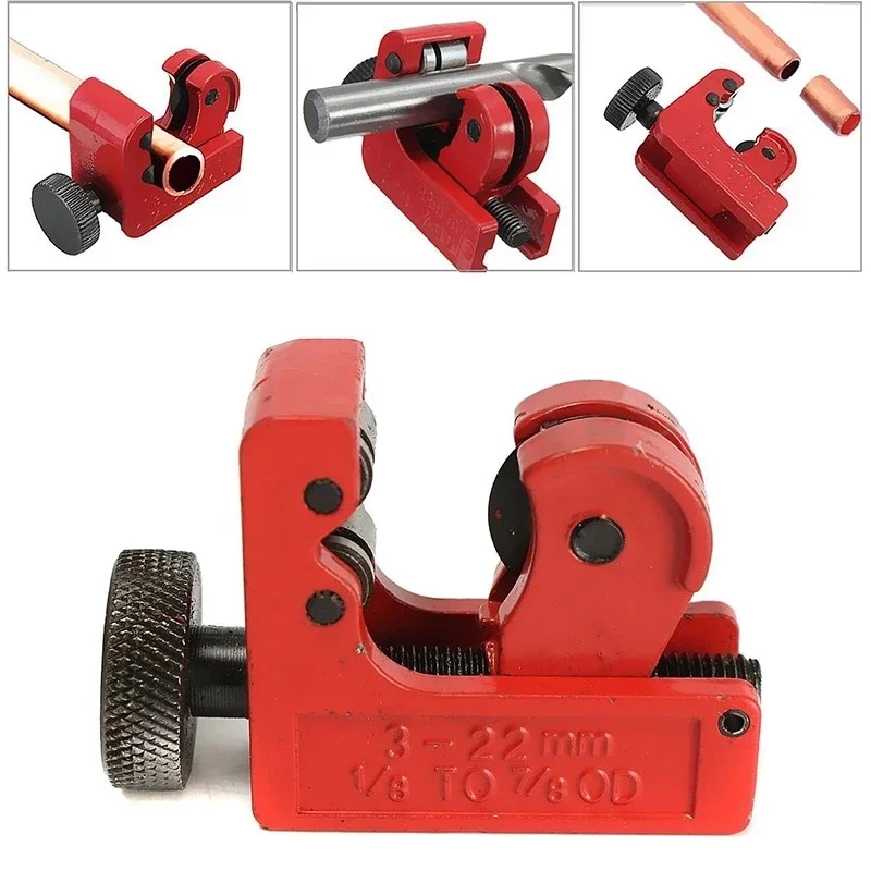 1PC 3-22/3-16mm Mini obcinak do rur ze stali stopowej Cięcie od 1/8 cala do 7/8 cala do rur miedzianych PVC Cienka rura ze stali nierdzewnej