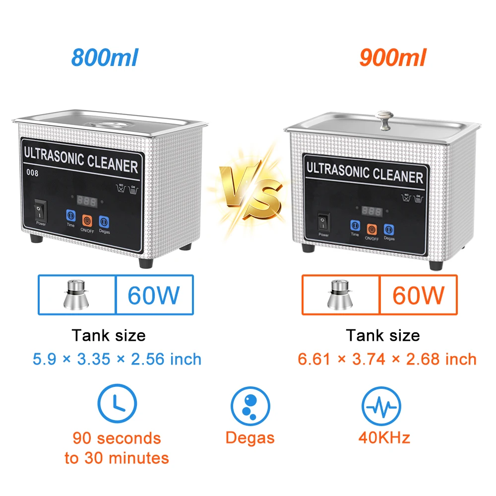 Limpiador ultrasónico de 35w y 60w, limpieza de joyas, gafas, dentaduras postizas dentales, retenedor de dientes, limpiador de gafas, baño ultrasónico de 110v y 220v