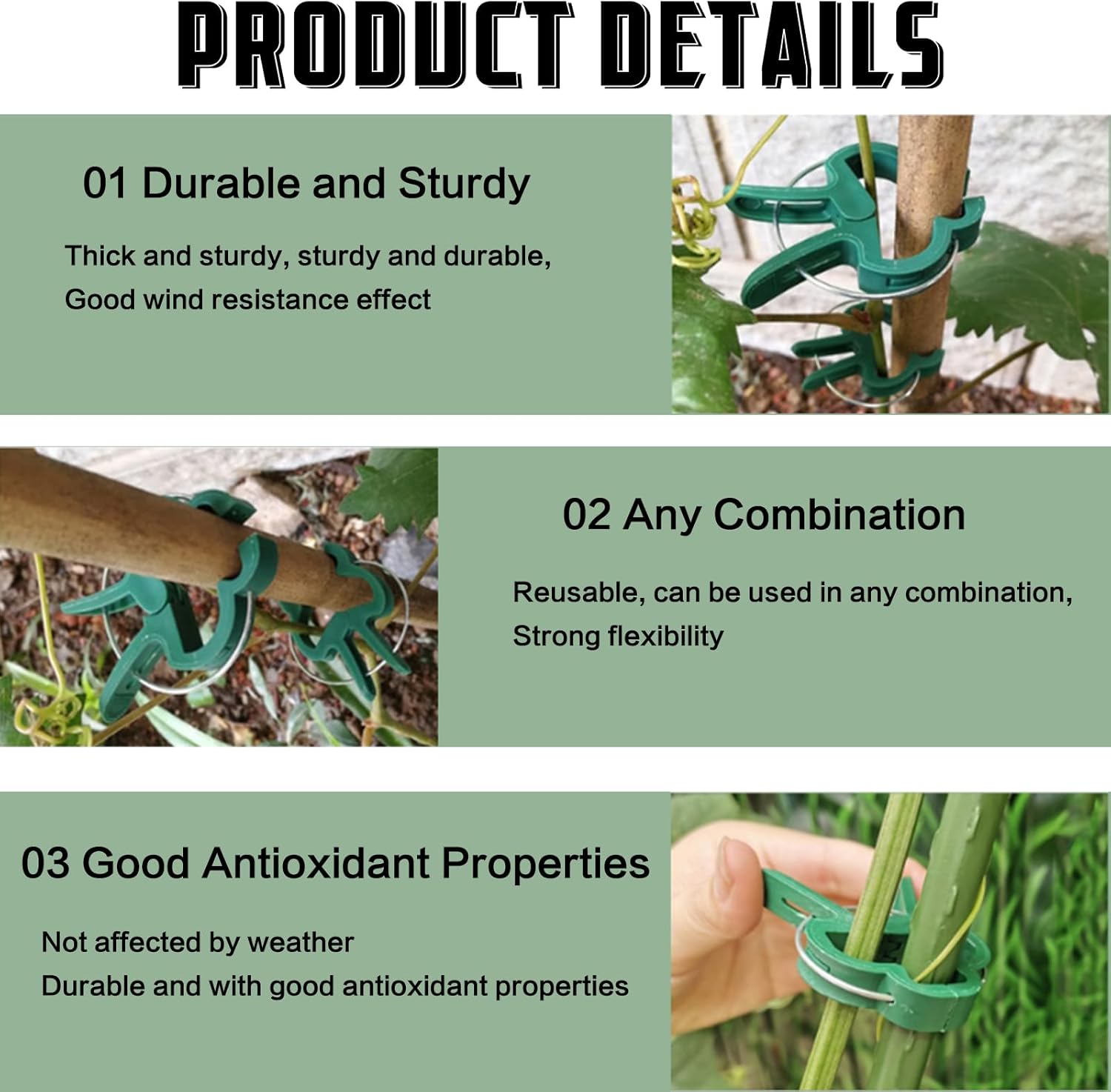 Plant Fixed Clips Reusable Garden Greenhouse Bracket for Fixed Plants Vine Flower Seedling Tomatoes Support Garden Supplies
