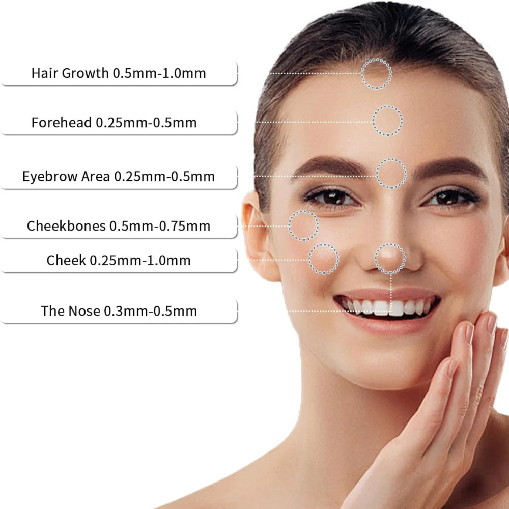 Dermaแสตมป์ปรับMicroneedleแสตมป์140/100 Pinsเข็มไทเทเนียมสําหรับผิวหน้าเคราRewrowth