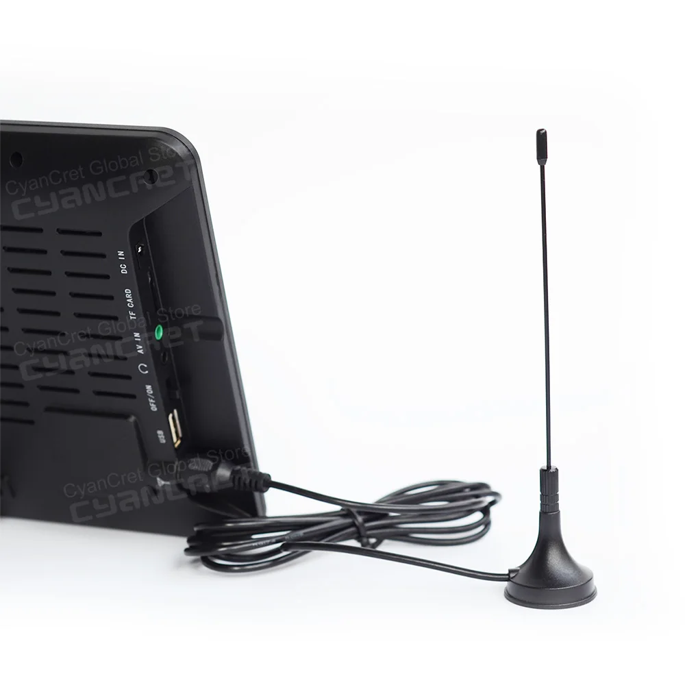 Leadstar D9 9นิ้วทีวีขนาดพกพา DVB-T2 TTT ดิจิตอลและอนาล็อก TTT รถยนต์ขนาดเล็กรองรับ USB TF PVR MP4 AC3 H.265