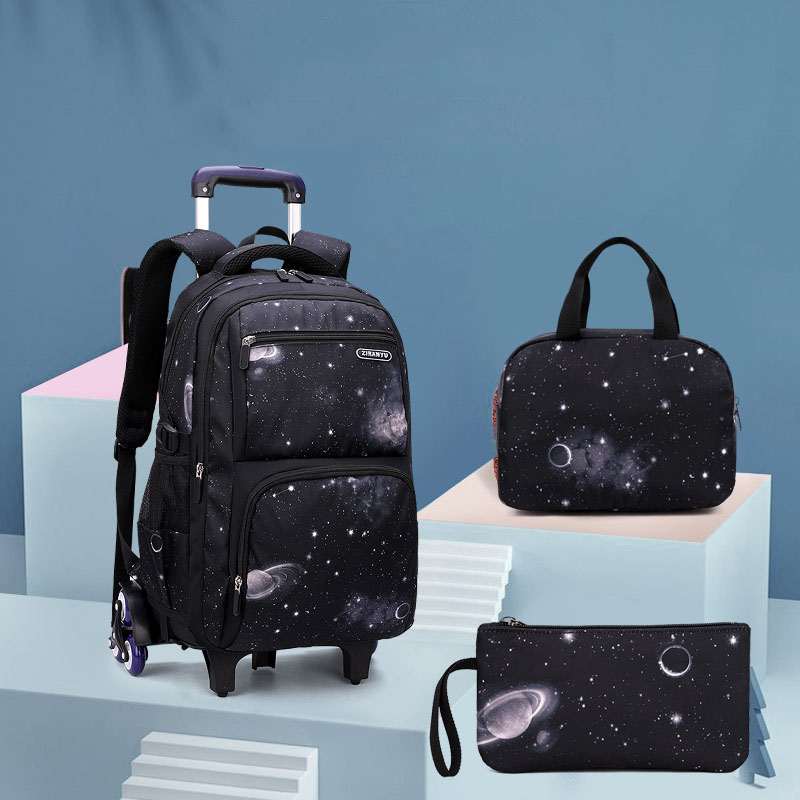 Equipaje de mano para niños, mochila escolar primaria para escuela secundaria, mochila con ruedas para niños, bolsa con carrito para el almuerzo, mochilas escolares