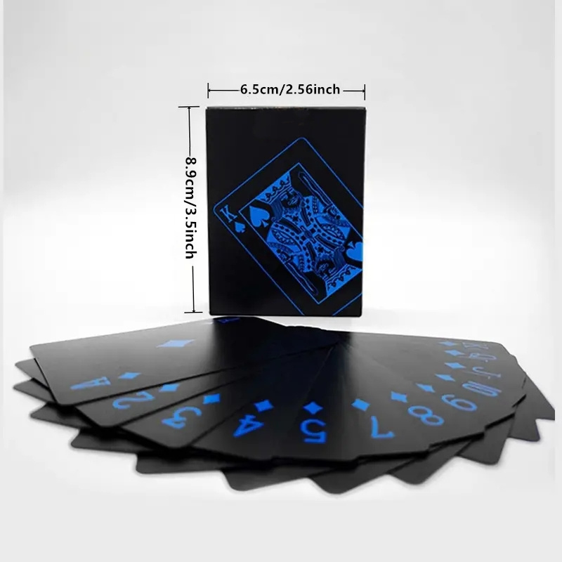 防水PVCイリュージストポーカーカード、耐久性と美的強化デザイン、ゲームナイト、パーティー、家族の楽しみに最適