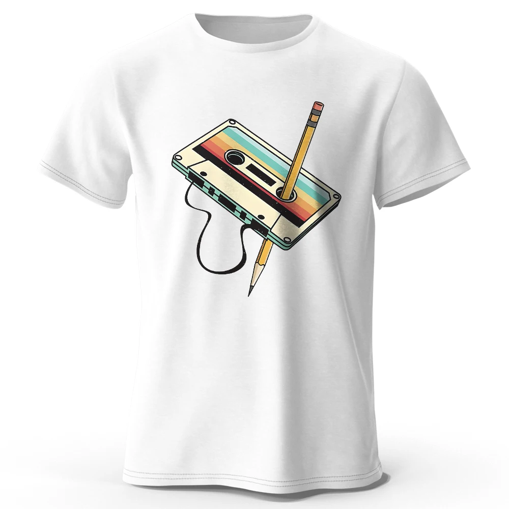 T-Shirt d'été 100% coton imprimé pour hommes, T-Shirt à manches courtes à col rond doux et respirant, vêtements décontractés unisexes