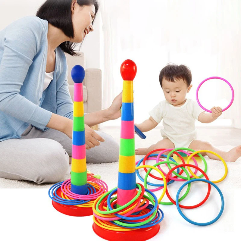 Virola empilhada brinquedos crianças jogar círculo jogo diversão indoor ao ar livre educação precoce pai-filho interativo crianças presente tmz