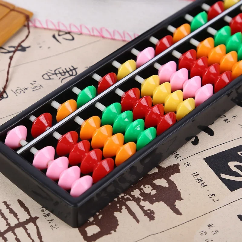 Portatile Cinese 13 Cifre Colonna Abaco Aritmetico Soroban Calcolo Conteggio Strumento di Apprendimento della Matematica per I Bambini