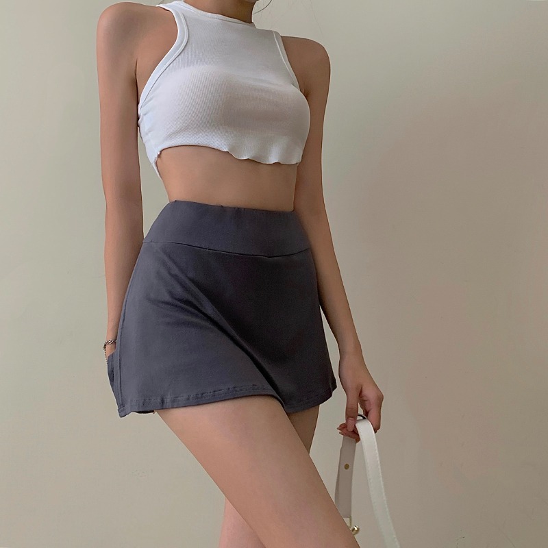 Saia de tênis feminina cintura alta sexy menina saco apertado hip saia curta verão esportes culottes dividir a linha mini saia y2k
