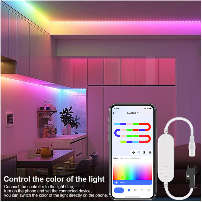Controlador endereçável tuya wifi rgbic dimmer 12-24v controlador smartlife para ws2811 1603 tira funciona com alexa google assistente