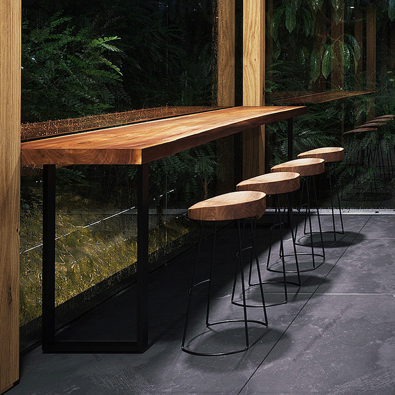 Nordic Originalität Bartisch Massivholz Designer Balkon Wand Erweiterte Bartisch Saloon Kaffee Taverne Möbel Mesa Alta FYBT