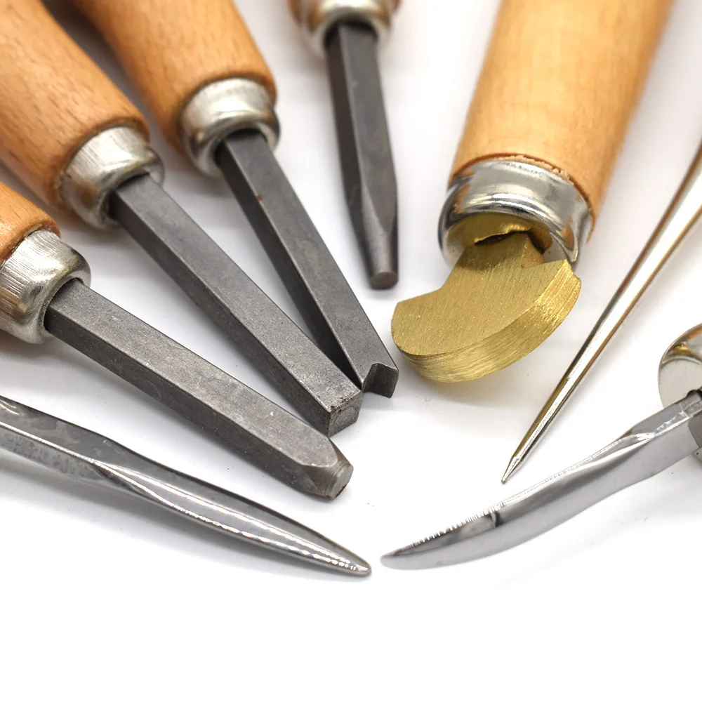 Juego de bisel de diamante para joyería, herramienta de ajuste de piedras preciosas, empujador, herramienta de bricolaje manual con mango de madera