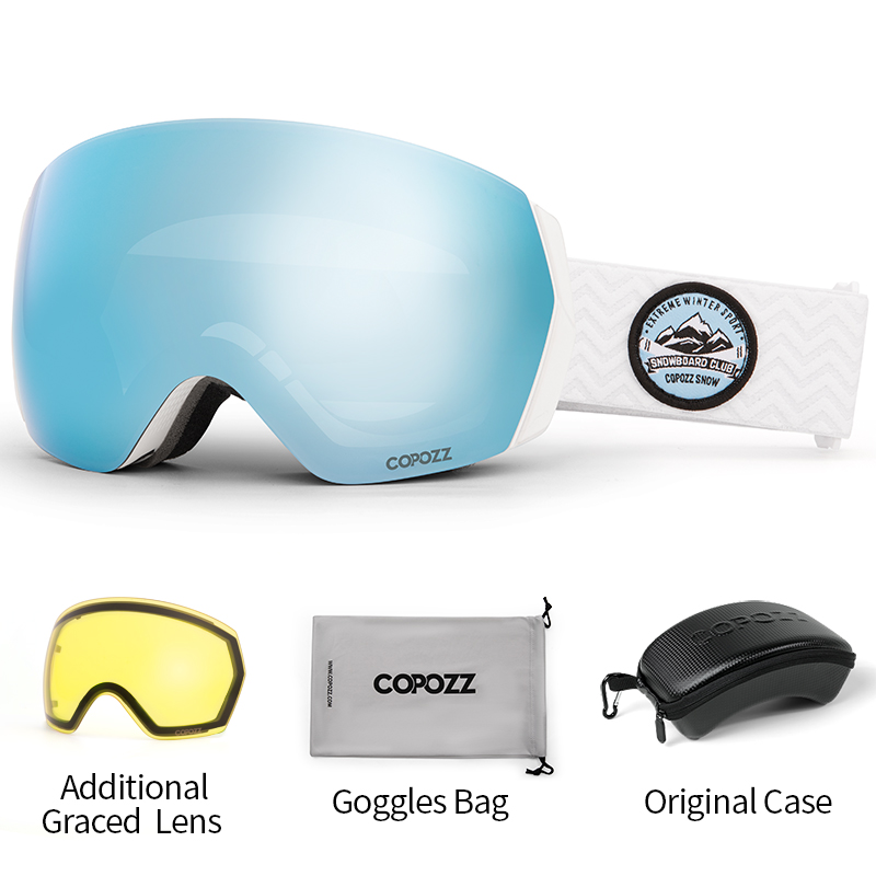 COPOZZ ブランドプロフェッショナルスキーゴーグル二重層防曇 UV400 男性女性冬スノーモービル眼鏡スノーボードスポーツメガネ