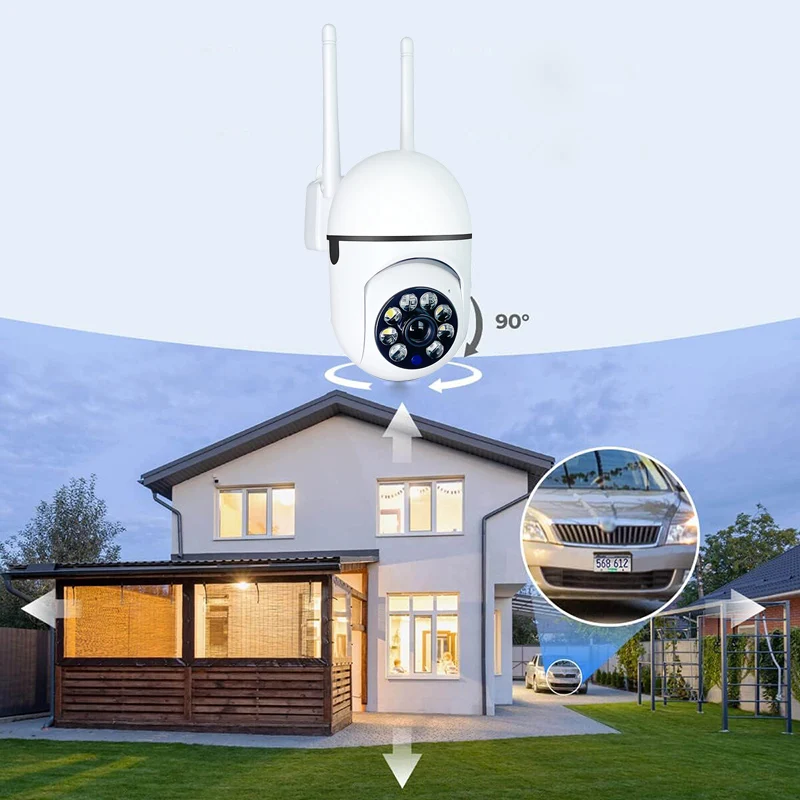 A7 1080P Telecamera di sicurezza Telecamera WIFI Telecamera esterna PTZ Velocità Telecamera IP wireless CCTV Zoom digitale 4X Telecamera di sorveglianza di rete audio