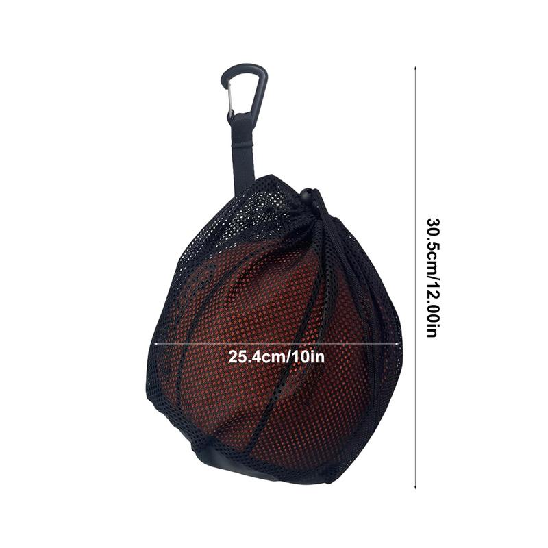 Única malha saco para transportar voleibol, basquetebol, futebol, bolsa, clip on, único