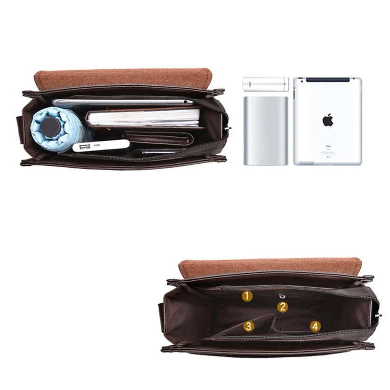 高級ブランドの男性ショルダーメッセンジャーバッグ大規模なビジネスクロスボディバッグ男性 2025 ヴィンテージハンドバッグ革 Ipad バッグ夫