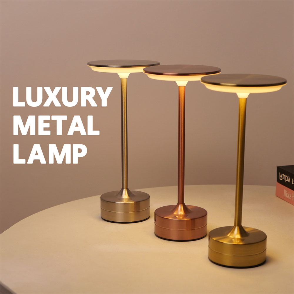 Lámpara de escritorio LED de carga Simple, lámpara de escritorio para restaurante, bar, atmósfera de atenuación, lámpara de escritorio USB táctil de carga portátil retro