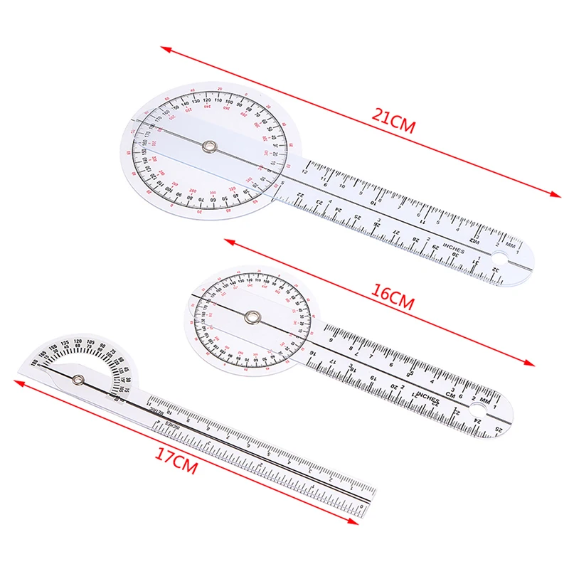 0- 360 Độ Goniometer Góc Y Tế Cột Sống Góc Thước Góc Inclinometer Thước Protractor Góc Tìm Đo Dụng Cụ