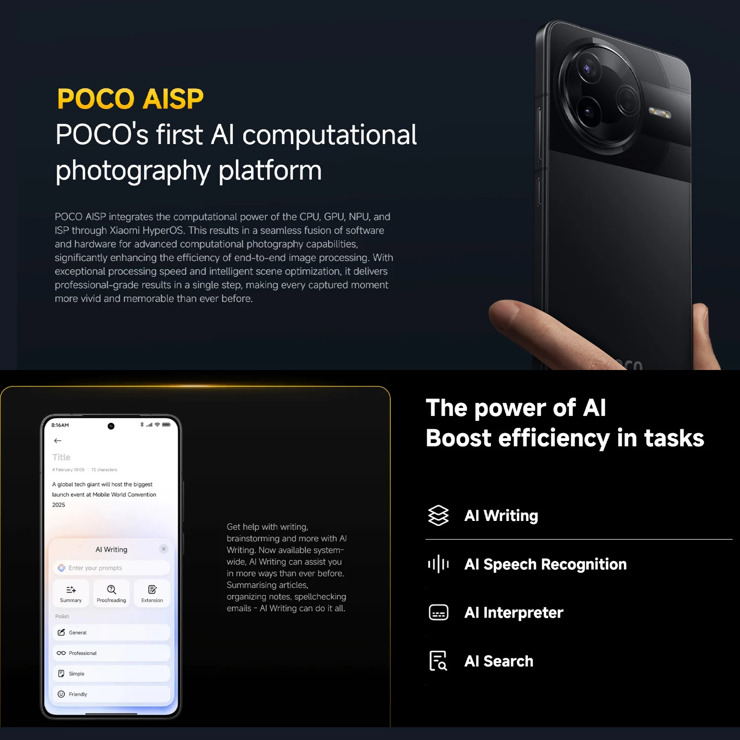 POCO F7 Pro 5G 12GB 256GB 512GB NFC Global Version Cellphone without Charger
