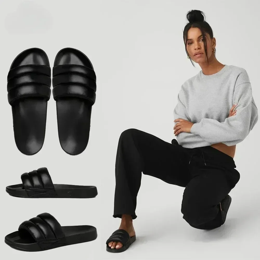 AL โยคะรองเท้าแตะด้านล่างนุ่มสบายกลางแจ้งในร่มผู้หญิงชั้นรองเท้าแตะกันลื่นแฟชั่นรองเท้าแตะชายหาด