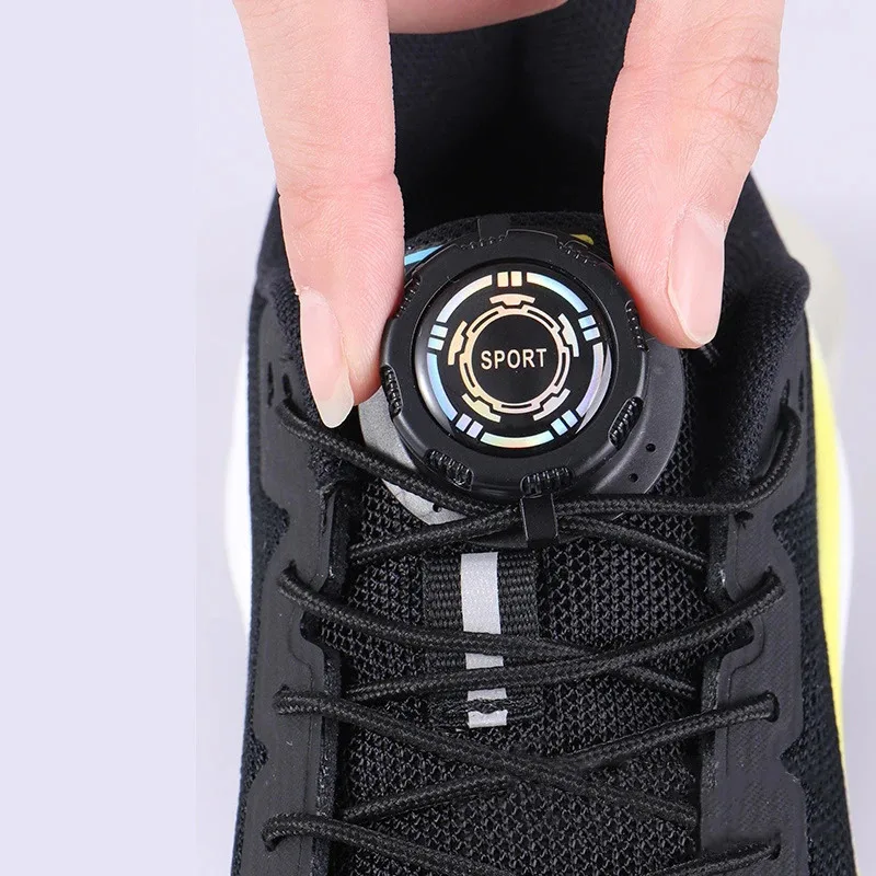 Dickes Seil, drehbare Schnalle, Schnürsenkel, neues Upgrade, automatische Schnürsenkel ohne Krawatten, für Kinder und Erwachsene, Turnschuhe, Schnürsenkel, Schuhzubehör