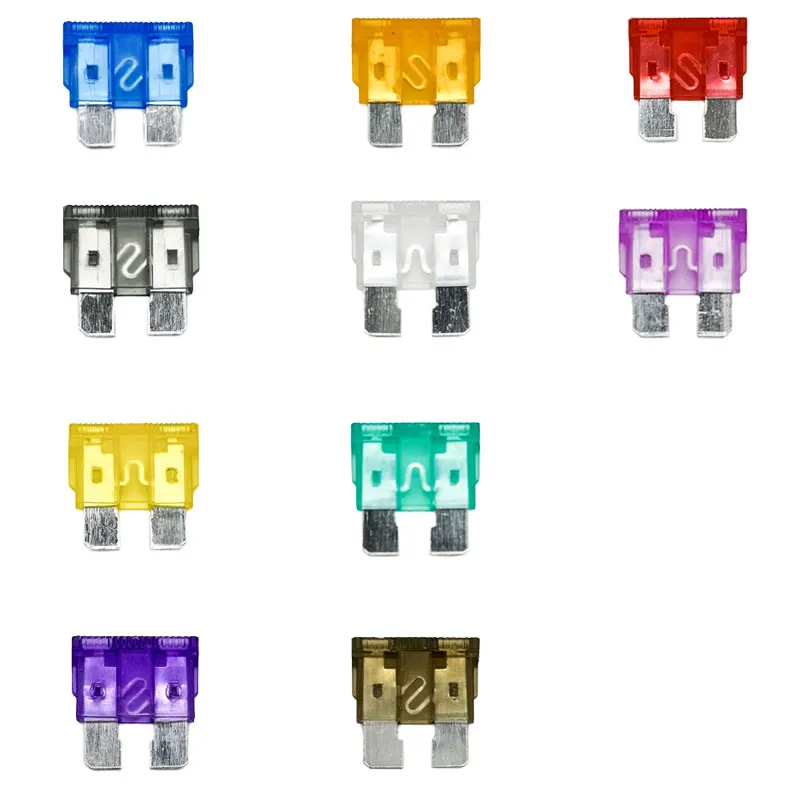2a-35a Medium Auto Zekering 10 Soorten 100 stks Auto Zekering Plug Assortiment Ontsteking Koplamp Airconditioner Veiligheidsbuis Stekkers