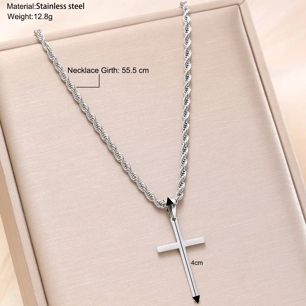 Nuova collana con ciondolo croce da uomo e da donna, gioielli in oro minimalista, collana da uomo e da donna