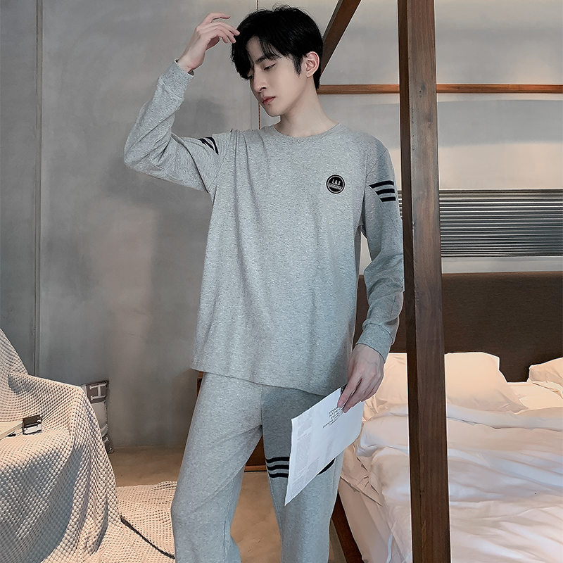 Lente Herfst Plus 4XL Gebreide heren Nachtkleding Brief Rooster Pyjama Plaid Pyjama Sets Casual Loungewear Pyjama Nacht Mode