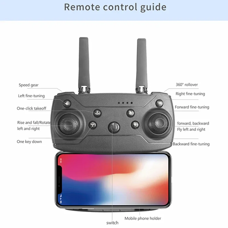 Mini E99Pro Składany Helikopter RC 5G WiFi FPV 4K Podwójny Kamera HD Dron z Utrzymywaniem Wysokości Szerokokątny Profesjonalny