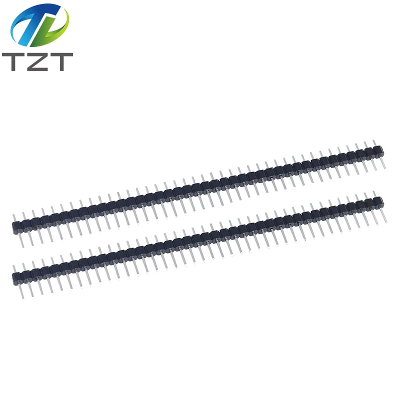 20pcs 10 pairs 40 Pin 1x40 Single Row Male and Female 2.54 Breakable Pin Header JST Connector Strip for Arduino Black
