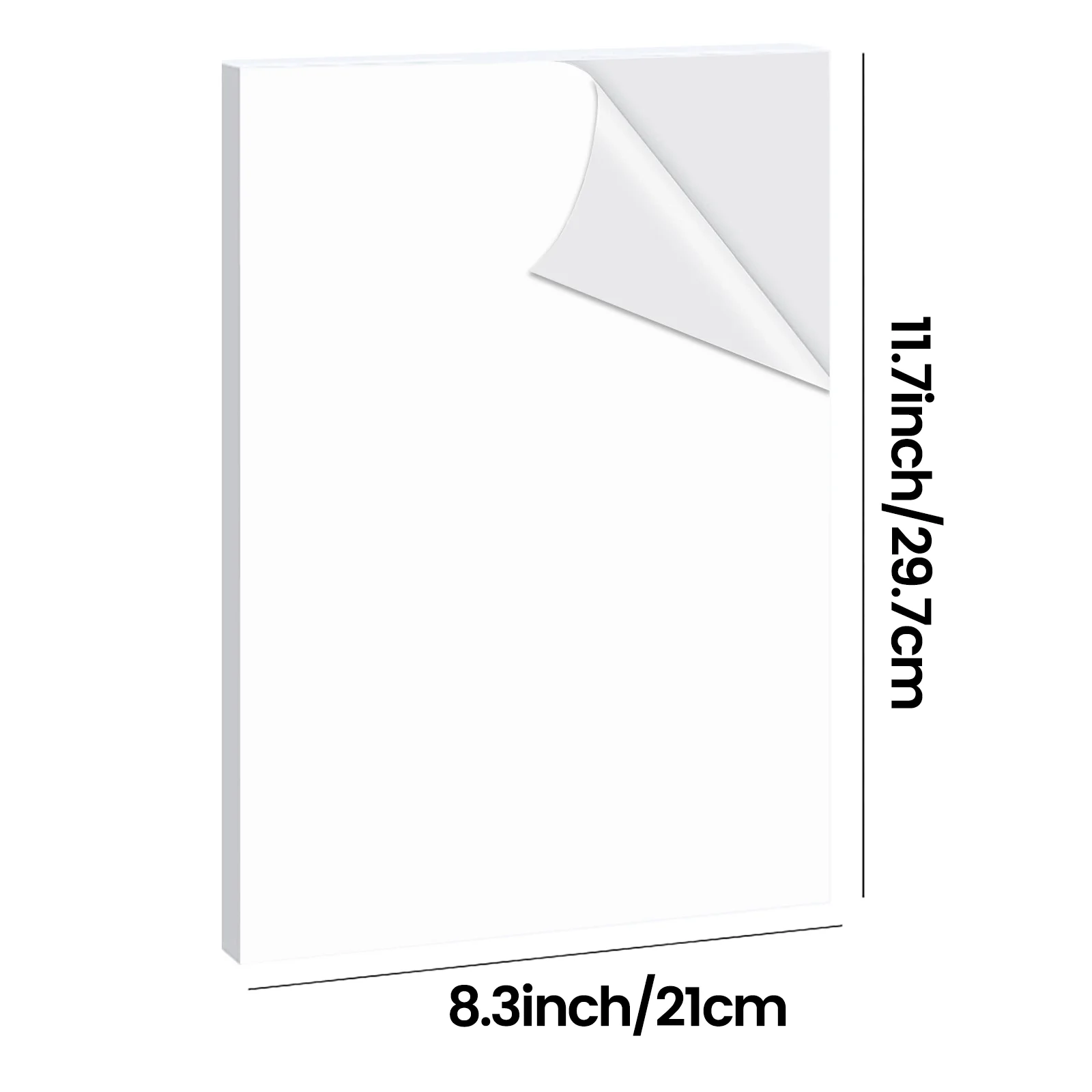 20 Sheets A4 Matte Vinyl Stickers Inkjet Printable Self-Adhesive White Decal Sheets Waterproof PP Material for Crafting