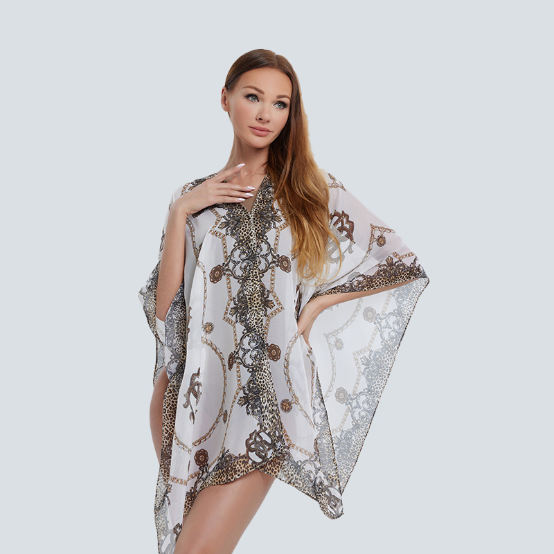 Toalla de playa con estampado de leopardo para mujer, chal multifuncional, Sexy, moda de primavera y verano