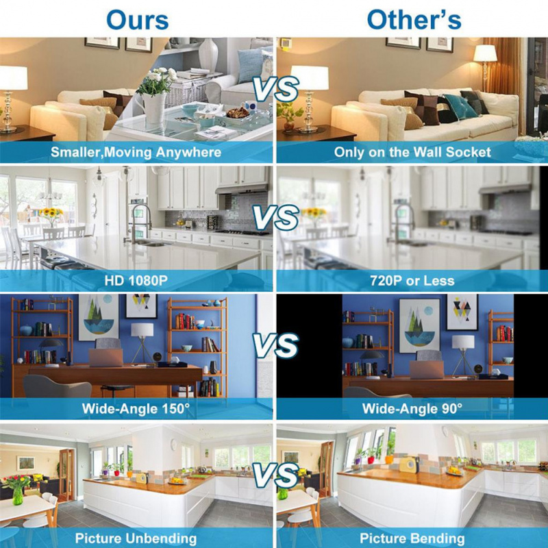 HD 1080P Mini WiFi Camera A9 CCTV Wireless Connect Cellphone Office Warehouse Backyard Magnetic Adsorption Portable Surveillance