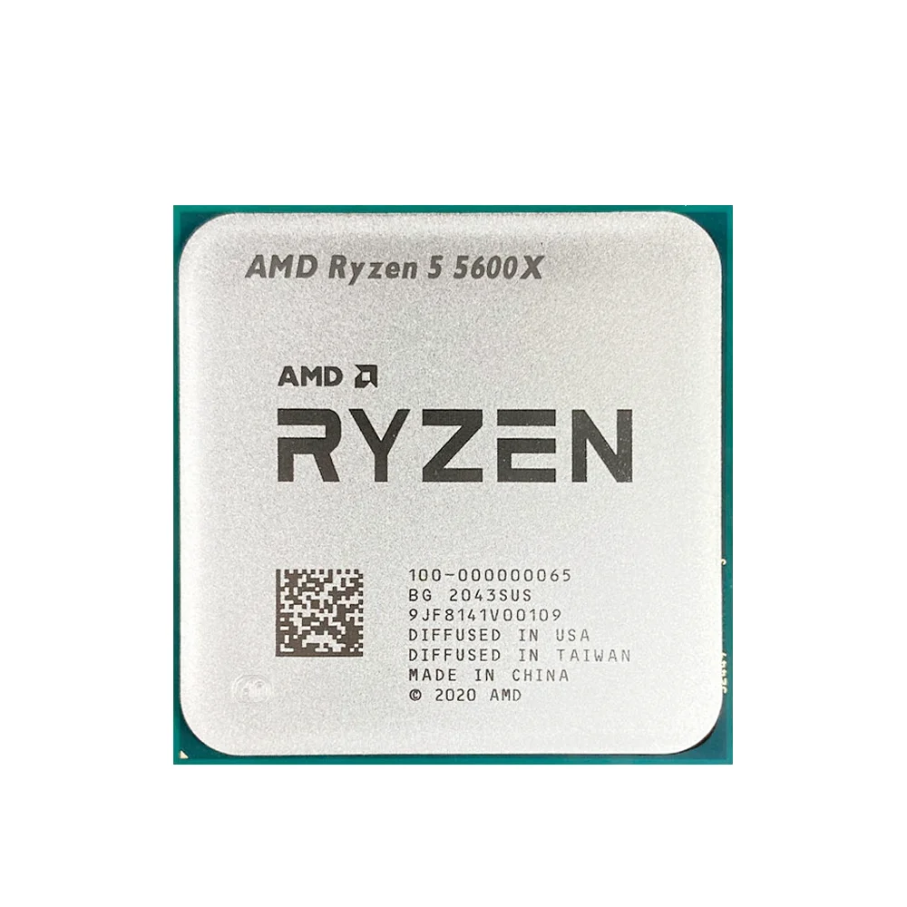 Processador AMD Ryzen 5 5600X 3,7 GHz 6 núcleos 12 threads R5 5600X soquete AM4 7NM L3 = 32M 65W DDR4 sem cooler