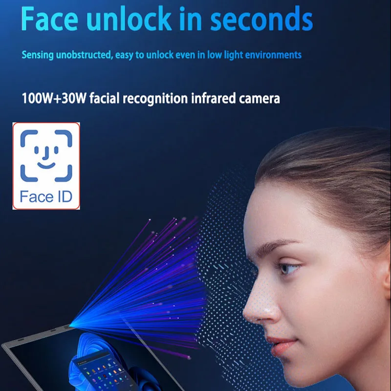 Facial recognition 16 inch lightweight laptop, Intel i3-8109U Intel Iris Plus Graphics 655，32GB DDR4+2TB SSD， Business office.