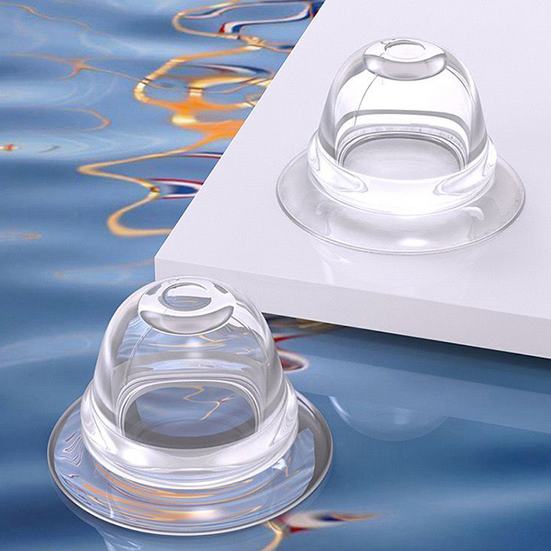 Corrector de Pezones invertidos planos para lactancia materna, 2 piezas, de silicona, con funda transparente