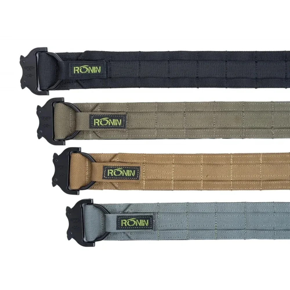 Тактический ремень Molle шириной 38 см и 1,5 дюйма в стиле Ronin, двухслойный ремень для охоты на открытом воздухе, ремень системы Molle