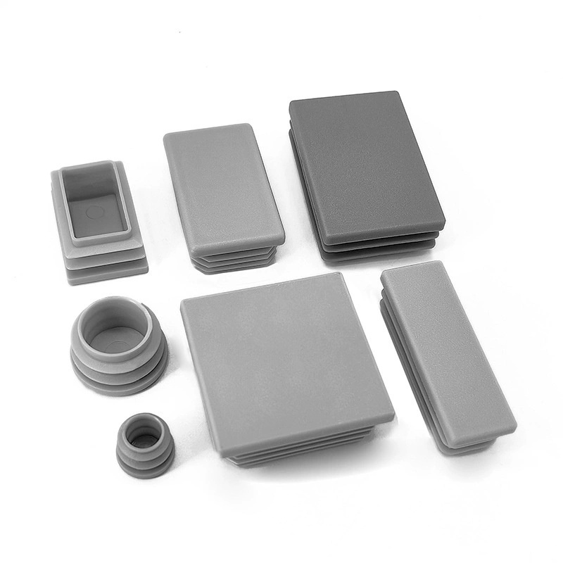 16mm~100mm Grey Plastic Round/Square Inserts Plug Furniture Chair Table Feet Cap Blanking End Cap