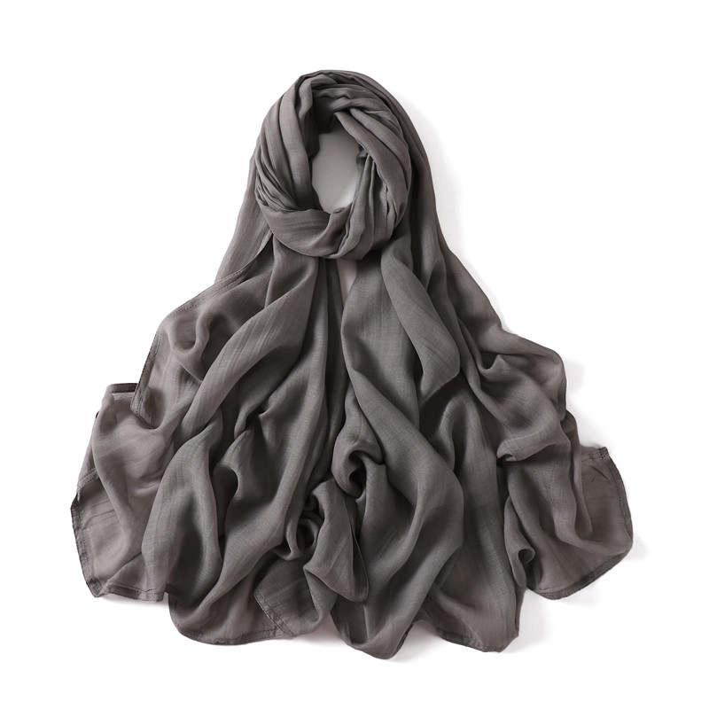 Phụ Nữ Size Lớn Đồng Bằng Cotton Solid Rayon Hijab Khăn Choàng Nữ Chất Lượng Cao Len Và Khăn Choàng Musulman Đầu Hồi Giáo Băng Đô Cài Tóc Turban Gọng 180*95Cm