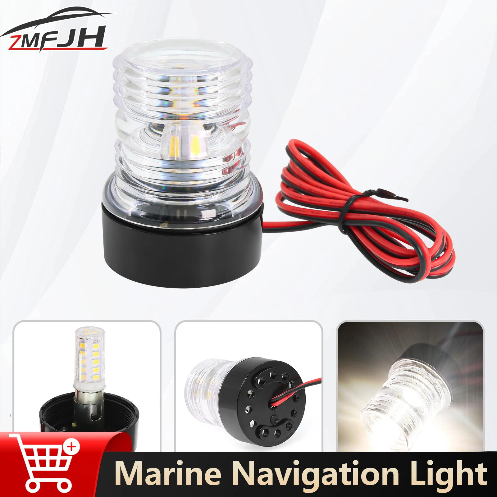 12 V Marine Navigatie Licht LED Anker Licht 360 Graden All Round Zeillamp Navigatie Signaal Indicator Voor Marine Boot jacht